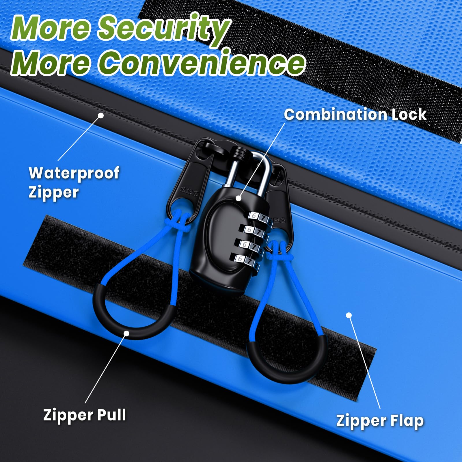APTY Car Rooftop Cargo Carrier Bag, 16 Cubic Feet Soft Roof Top Luggage Bag for All Vechicles with/Without Racks - with Waterproof Zip, Anti-Slip Mat, Door Hooks, Luggage Lock, Storage Bag