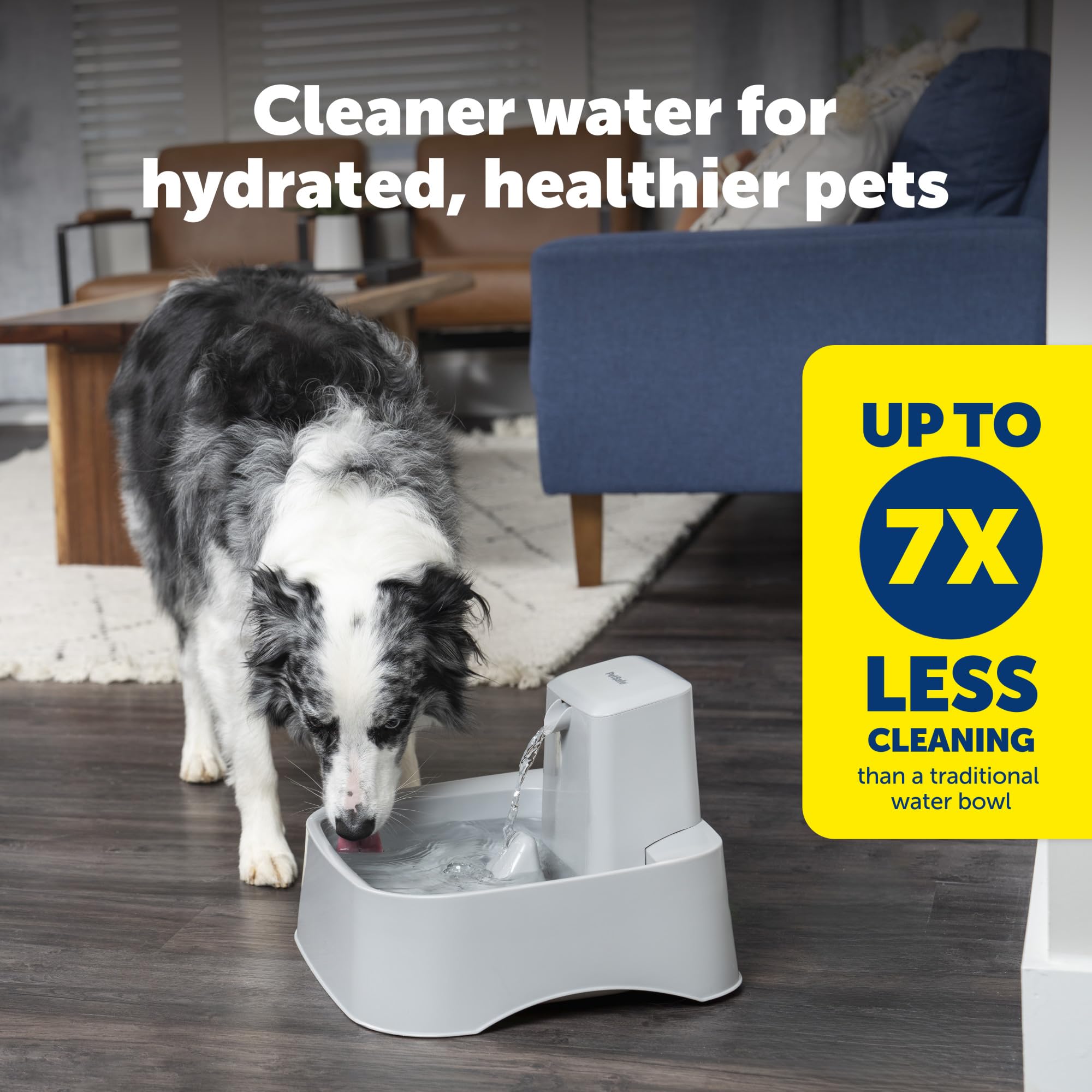 PetSafe Oasys 1 Gallon (128 Ounce) Pet Fountain - Cat or Small to Medium Breed Dog Water Fountain - Dishwasher Safe Filtered Water Dispenser with Flow Control - Filters Included - Easy to Clean