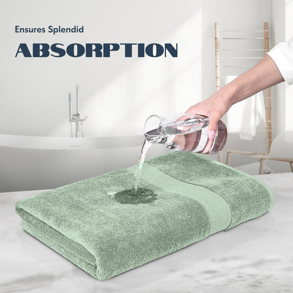 White Classic Luxury Bath Towels Set of 4 Large - 700 GSM Turkish Cotton Ultra Soft Bath Towels 27x54 | Highly Absorbent and Quick Dry | Hotel Towels for Bathroom Luxury, Plush Shower Towels, White