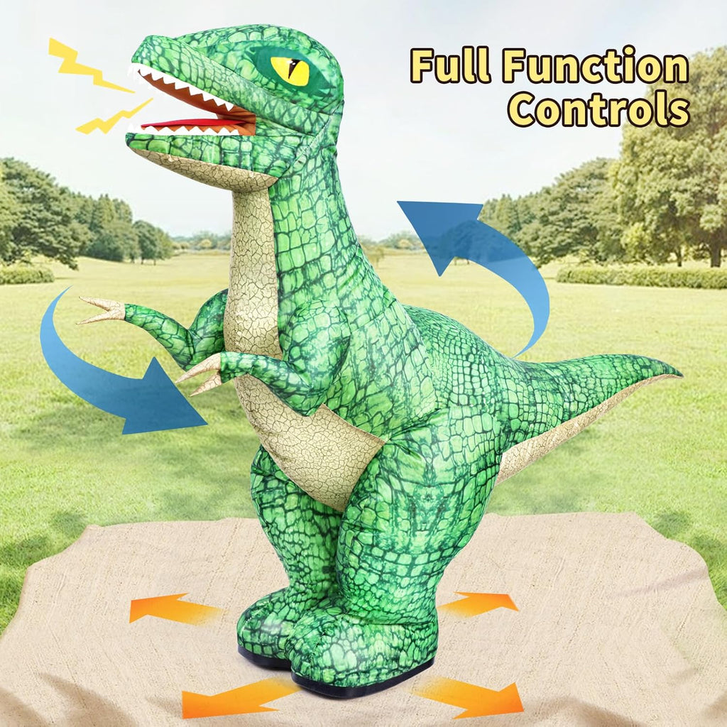 Jovow 2.4GHZ Remote Control Inflatable Dinosaur Toy for Kids,Electric Toy Dinosaur with 360°Rotation,Forward & Backward,Rechargeable Walking Dinosaur Toy for Boys Kids Age 6-8 8-12 Birthday Gifts