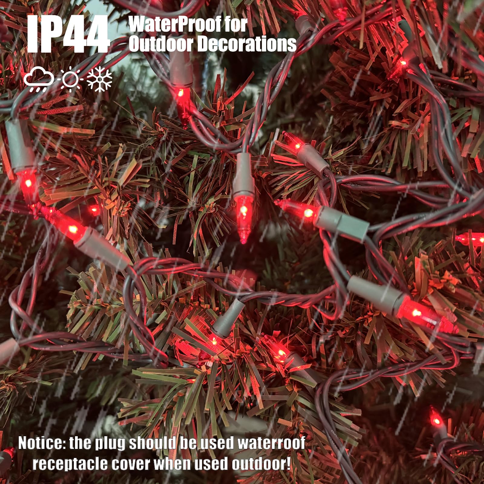 HISHINY Christmas Lights 100 Count Pink Christmas Tree String Lights with Green Wire for Outdoor Indoor Christmas Decorations Wedding Decorations Valentines Day Decor,UL Certified (21feet)