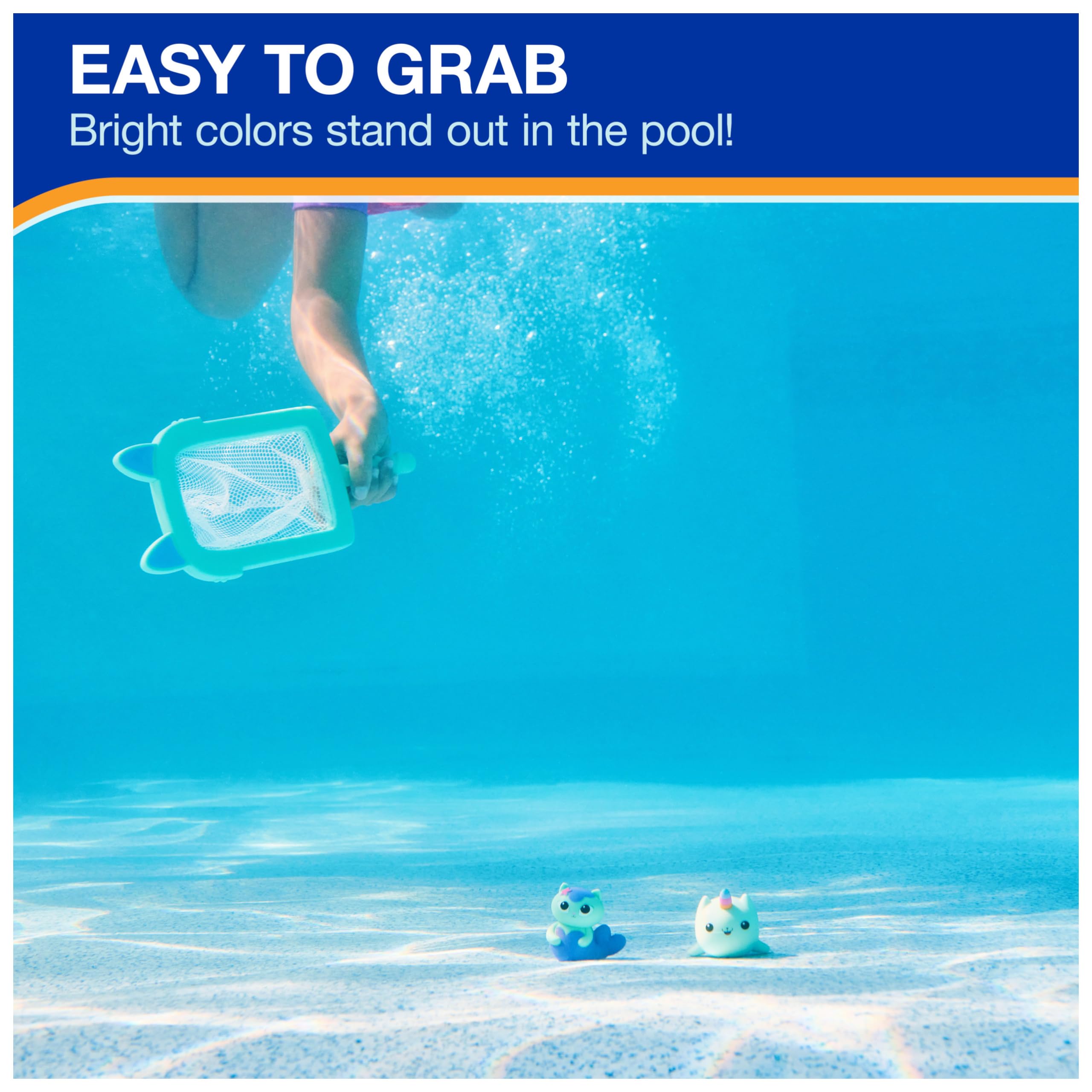 Swimways Gabby's Dollhouse Dive n Catch Game, Swimming Pool Accessories & Kids Pool Toys, Pool Party Supplies & Water Toys for Kids Aged 5 & Up