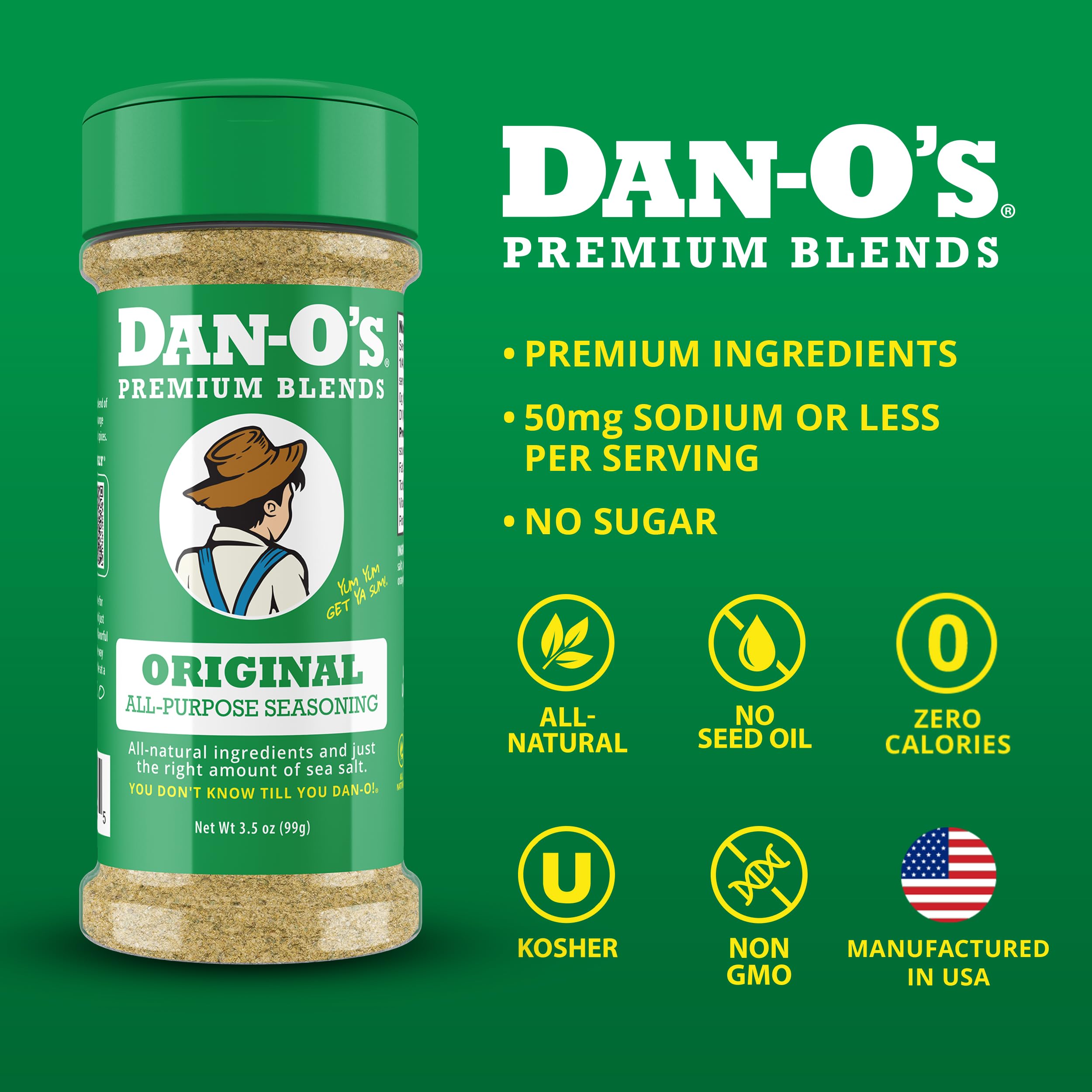 Dan-O's Cheesoning Block Seasoning Set, Small Bottles, 4 Pack, Includes Ranch Cheesoning, Red Pepper Cheesoning, Cheesoning, and Jalapeño Cheesoning Seasonings, Sugar Free, Zero Calorie, Use this Seasoning Kit in Pasta, Toppings or Sauce