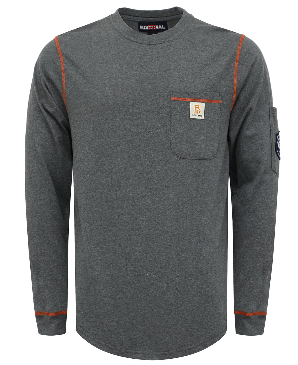 BOCOMAL FR Shirts for Men Lightweight Crew Long Sleeve Flame Resistant/Fire Retardant Shirt…
