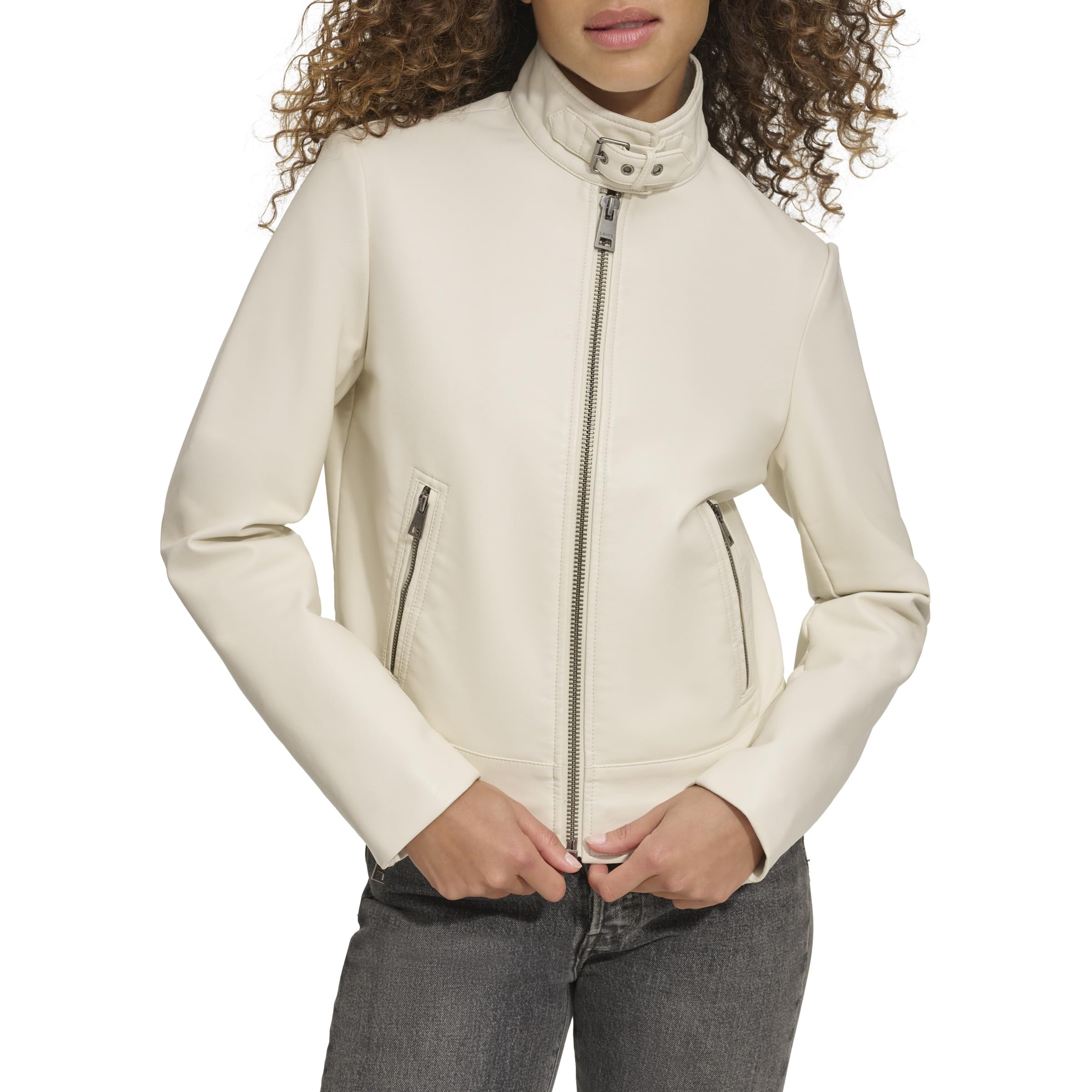 LEVI'S womens Faux Leather Motocross Racer Jacket (Standard and Plus)