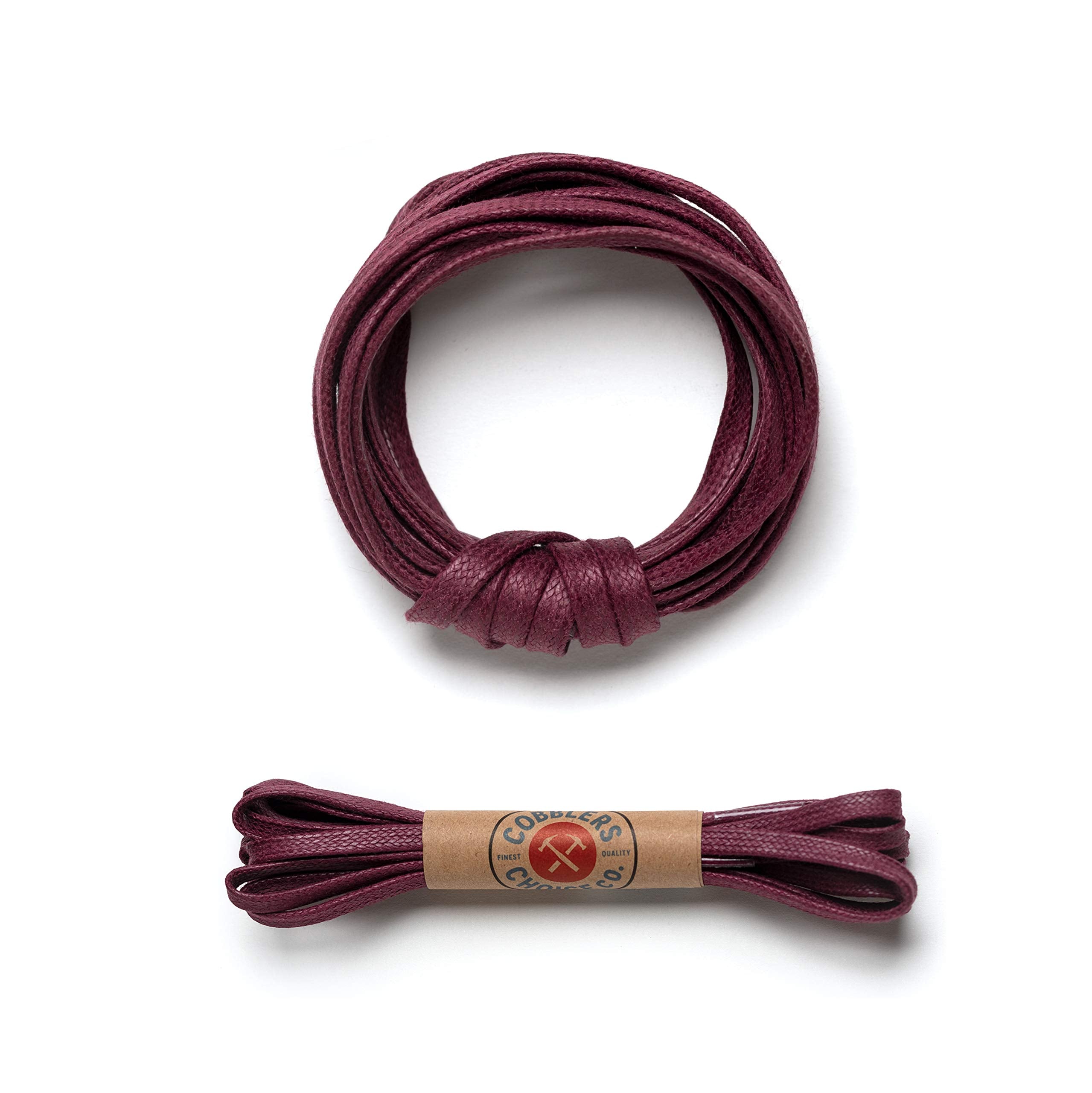 Premium Flat Waxed Cotton Boot Laces - Cobbler's Choice Shoe Laces - Durable and Beautiful!