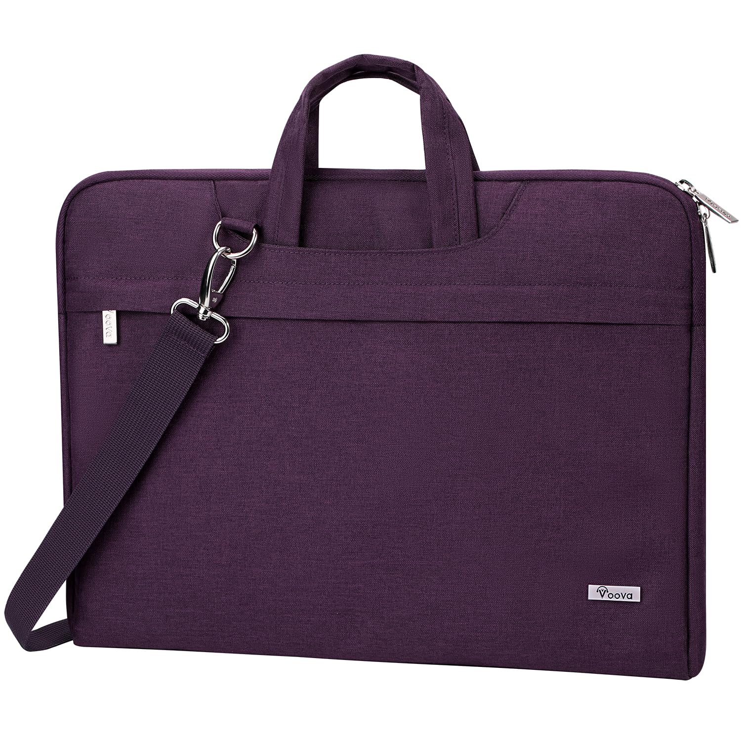 Voova Laptop Bag 13 14 Inch, Waterproof Computer Sleeve Carrying Case with Shoulder Straps & Handle Compatible with Macbook Air 13 M2/M3/M4, MacBook Pro 13/14, HP Dell Lenovo Chromebook 14, Black