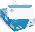 Aimoh 100#10 Custom Printed Security Tinted Self-Seal Envelopes – Personalized with Logo and Address/Return Address Imprinted - Size 4-1/8 X 9-1/2" - White - 24 LB - 100 Count (74100)