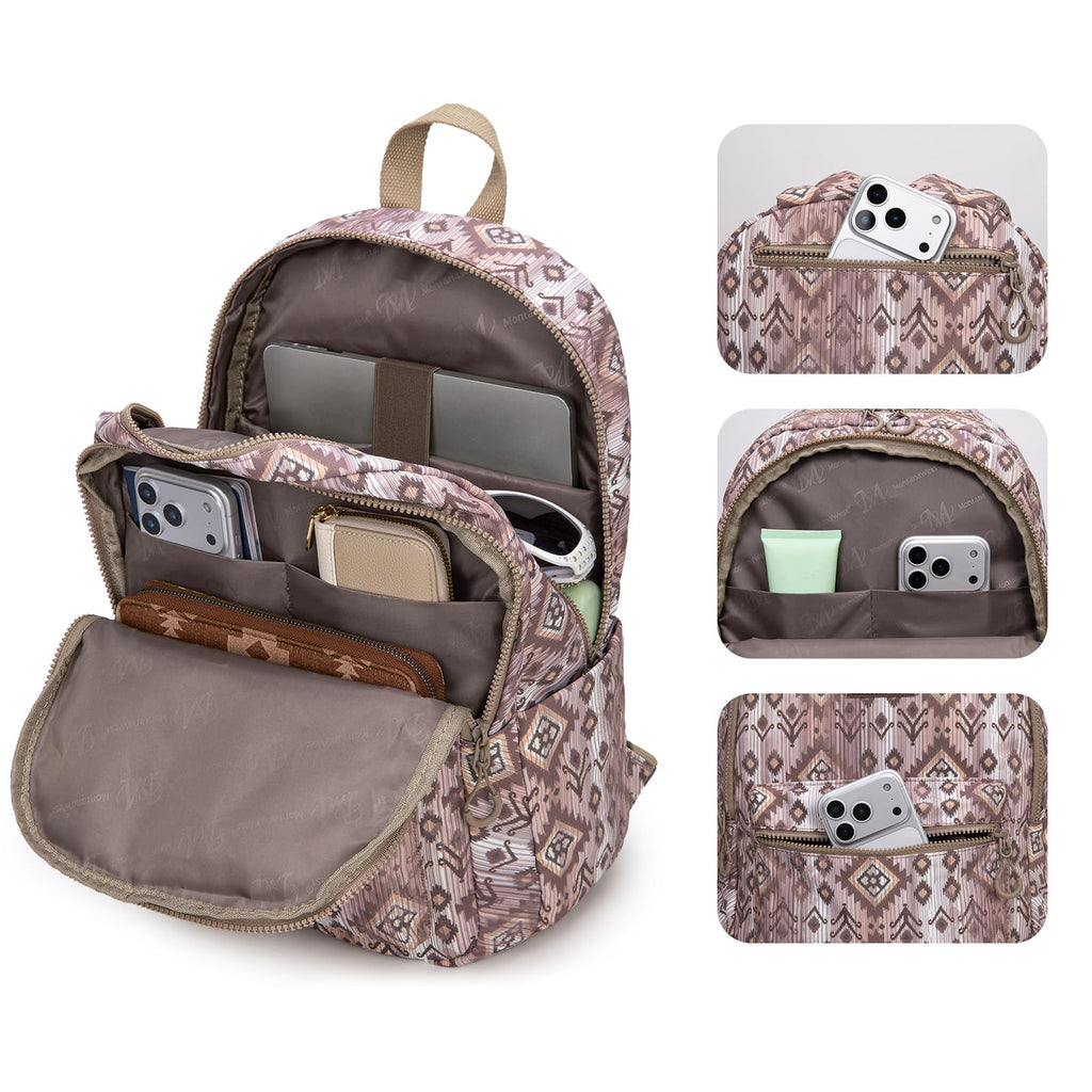 Montana West Backpack Purse for Women Western Aztec Backpack Purse Lightweight Casual Daypack for Travel