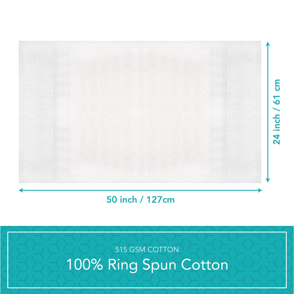 Pleasant Home Bath Towels Set of 6 (24” x 50”) 100% Cotton, 515 GSM | Lightweight, Soft & Highly Absorbent Luxury Towels for Bathroom | for Gym, Pool & Spa | 6 Pack, Gray