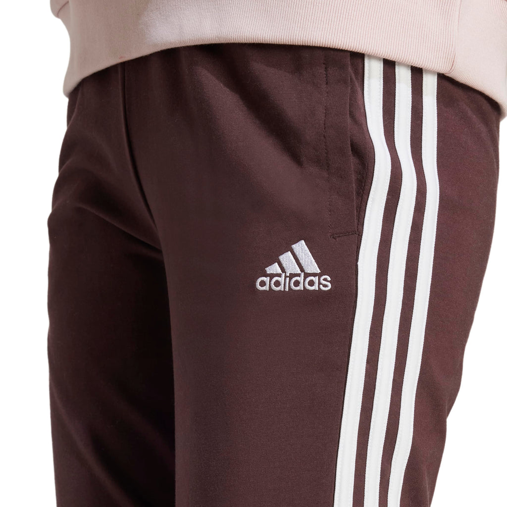adidas Womens 3-Stripes Drawstring Sweatpants Training Casual - Black