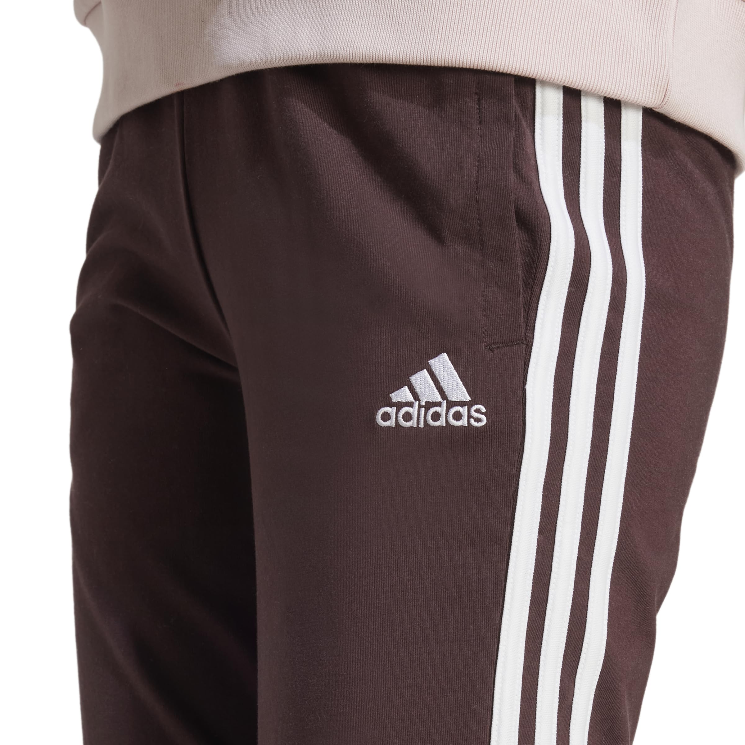 adidas Womens 3-Stripes Drawstring Sweatpants Training Casual - Black