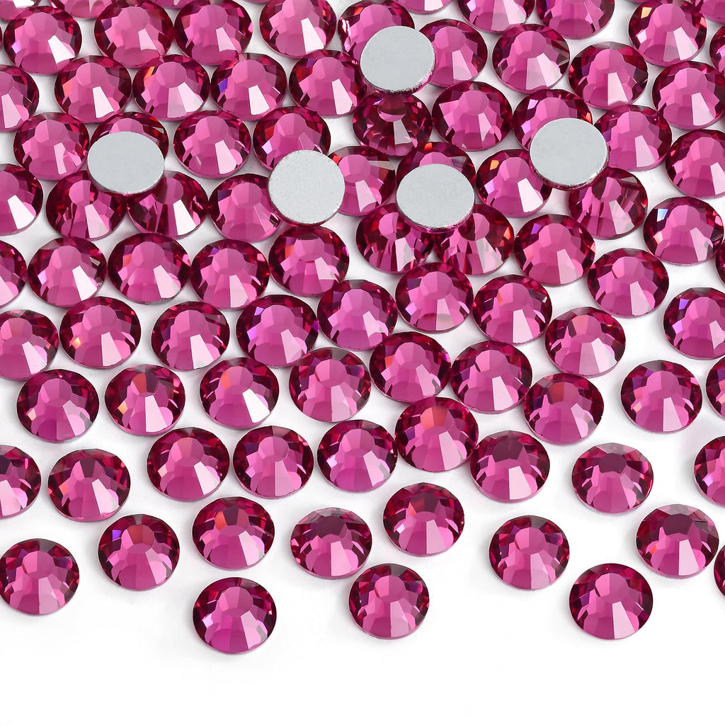 2880 Pieces Flatback Rhinestones Glue Fix Crystal Glass Diamantes Gems for Crafting Nail Art Crafts Decorations Clothes Shoes 1.4 mm (ss3, Amber)