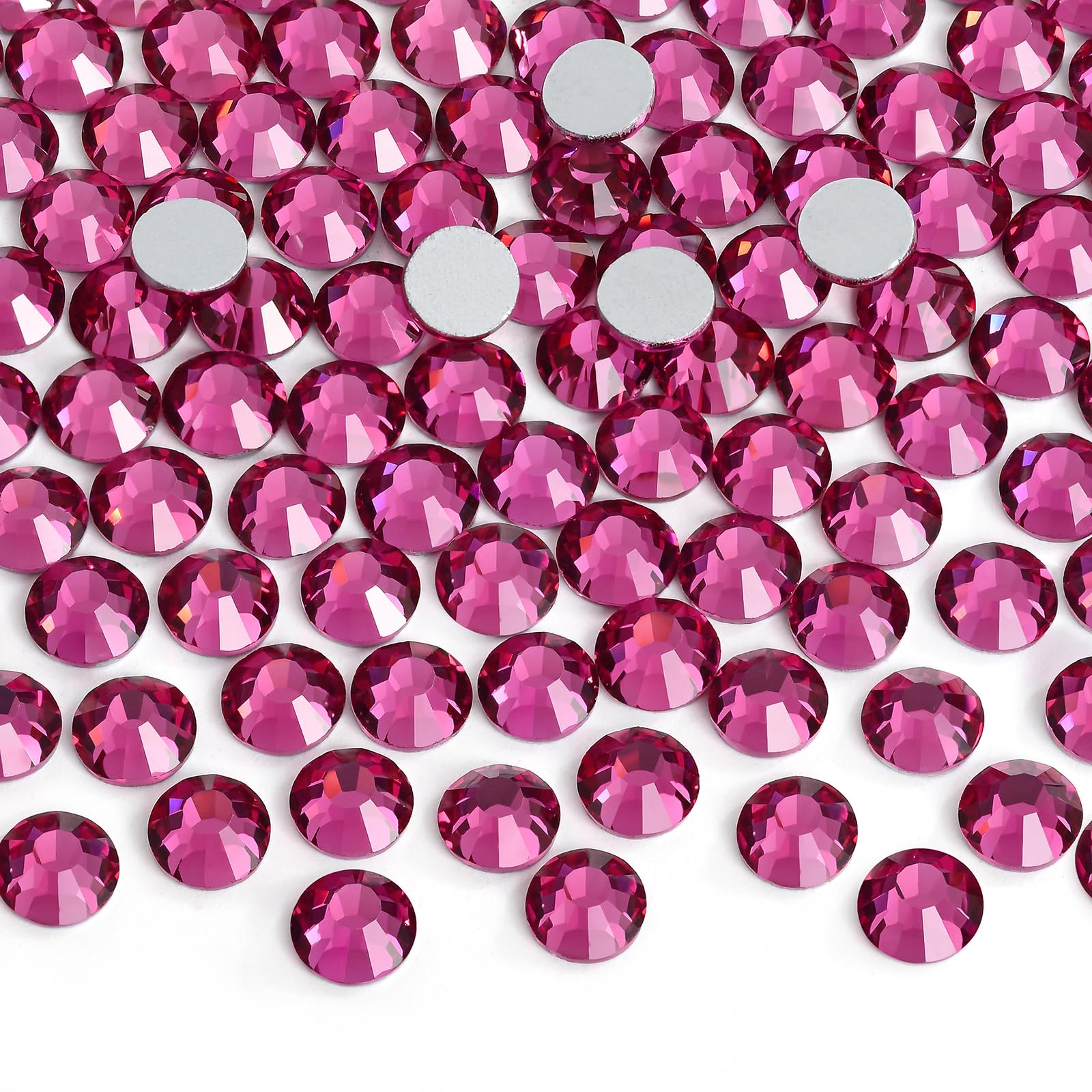 2880 Pieces Flatback Rhinestones Glue Fix Crystal Glass Diamantes Gems for Crafting Nail Art Crafts Decorations Clothes Shoes 1.4 mm (ss3, Amber)
