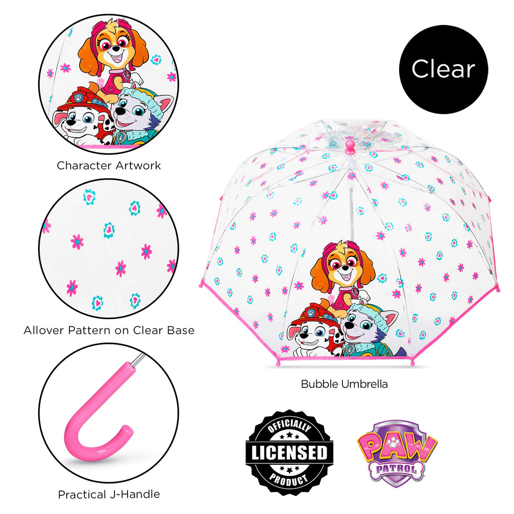 ABG Accessories Kids Umbrella for Boys and Girls Dome clear bubble umbrellas for Rain Windproof & Transparent with Easy Grip Handle Ages 3-10