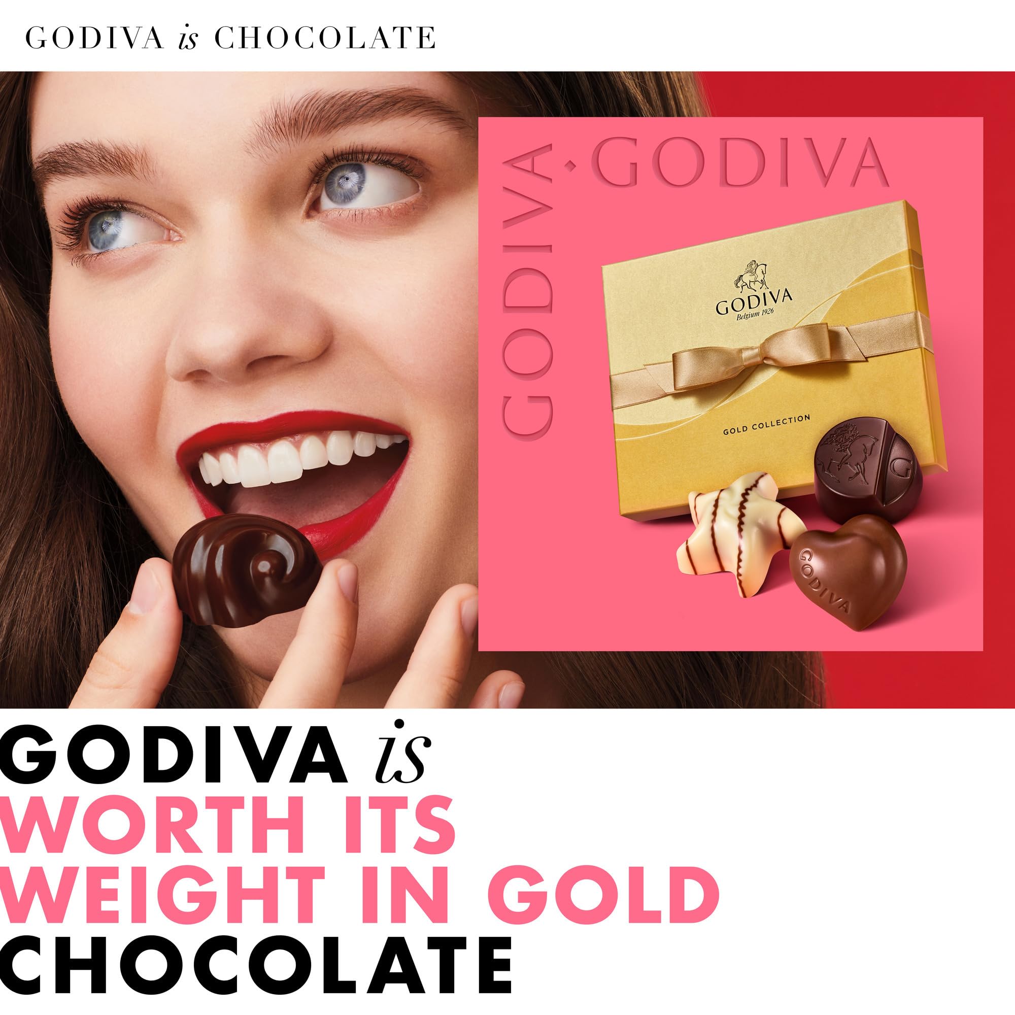 Godiva Chocolatier Gold Ribbon 9-Piece Assorted Chocolate Gift Box – Gourmet Chocolate Candy Variety Pack – Dark Caramel, Milk Chocolate, Nuts– Gift Basket for Congratulations, Birthday and Anniversary