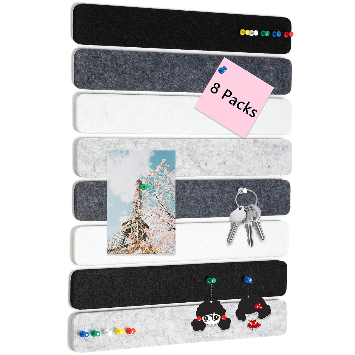 Felt Bulletin Board, 15.7''X 11.8'' corkboard Pin Board for Bedrooms Offices Home Wall Decoration, Self Adhesive Cork Board with 35 Push Pins for Paste Notes, Photos, Schedules (2 Pack)