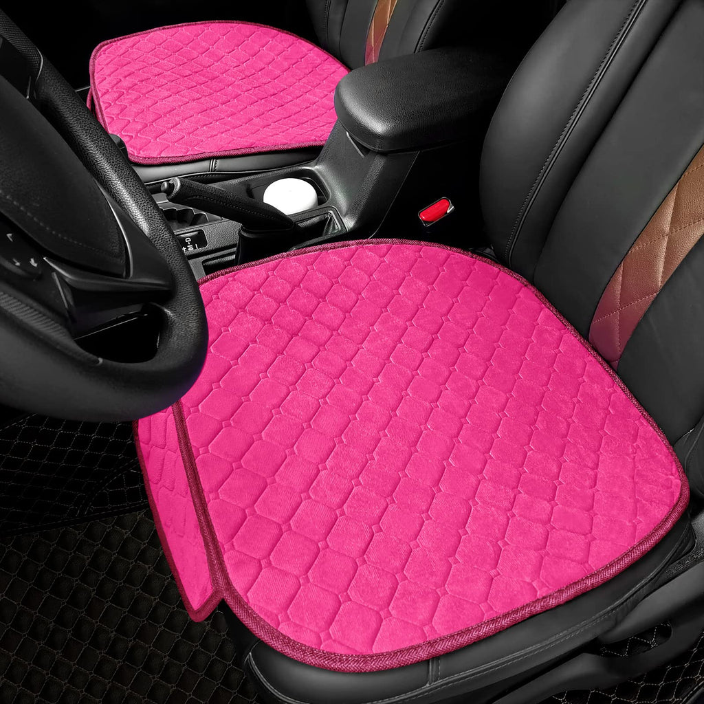 surpassme Comfortable Car Seat Covers Universal Front Seat Covers for Car Accessories, Padded Car Interior Covers for Automotive, SUV, Truck, and Van(Black)