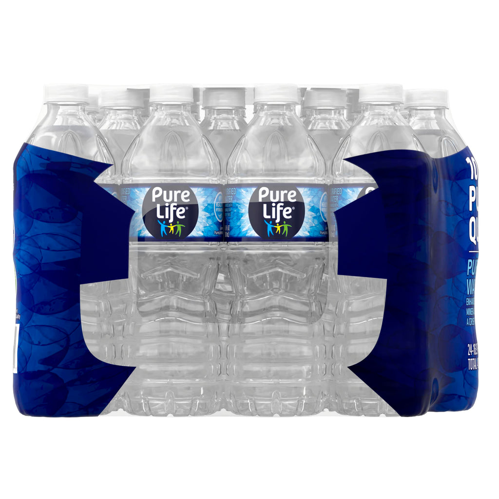 Pure Life, Purified Water, 16.9 Fl Oz, Plastic Bottled Water, 24 Pack