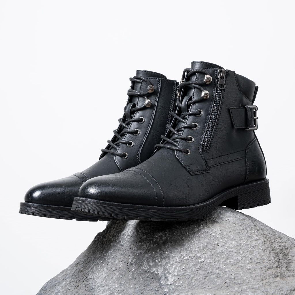 Vostey Men's Boots Boots for Men Casual Boots Motorcycle Combat Ankle Dress Boots Mens