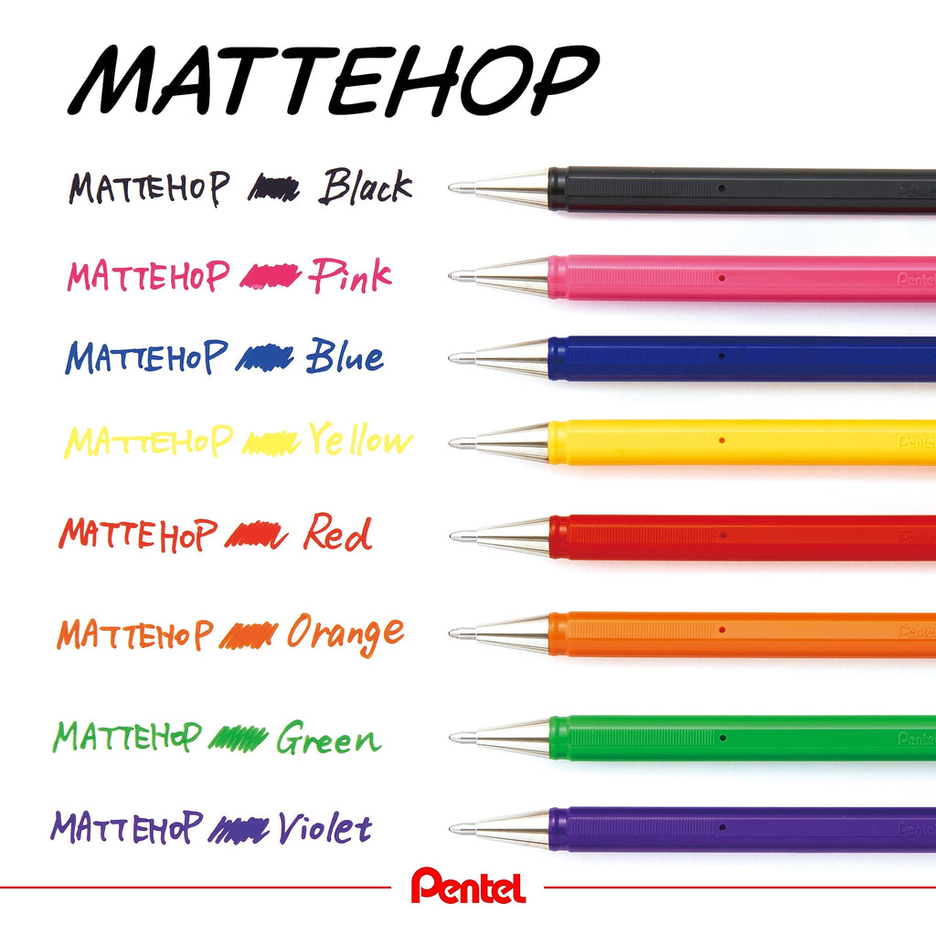 Pentel Matte Hop Original + Sweet Color Ballpoint Pen, 14 Colors K110-V14ST
