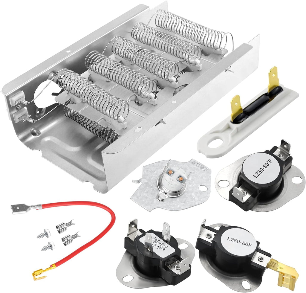 Heating Element fit for Roper Whirlpool Dryer RED4516FW0-279838 W10724237 2406028 Heating Element fit for Roper Dryer Heating Element RED4640YQ0 RED4440VQ1 REX4634KQ1 RED4440SQ0 RED4340SQ1 prime&swift