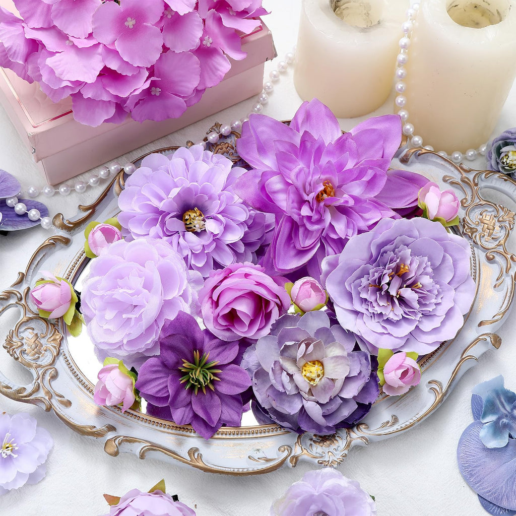 BBTO Flower Hair Clip Rose Hair Clips Barrettes for Women Flower Accessories Boho Bride Claw Clip Hairpin Brooch Pin Headpiece for Wedding(Beige Orange Series,21 Pcs)