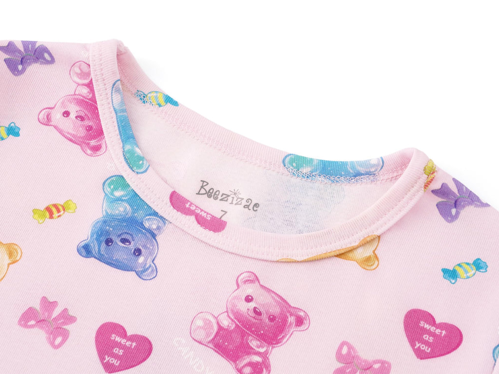 Topgal Little & Big Girls Cotton Knit Pajama 3-Piece Shorts Pants Summer PJ Set Size 4-14