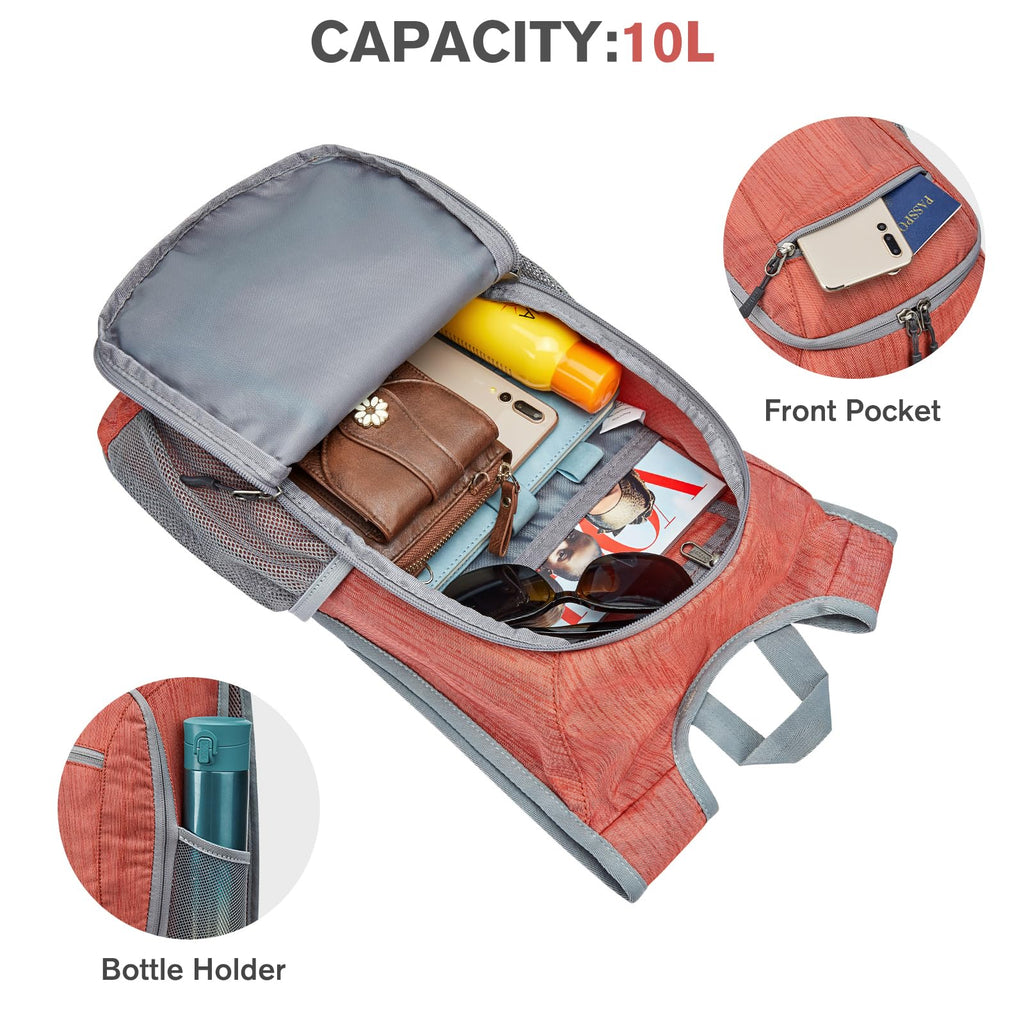G4Free 10L/15L Hiking Backpack Lightweight Packable Hiking Daypack Small Travel Outdoor Foldable Shoulder Bag