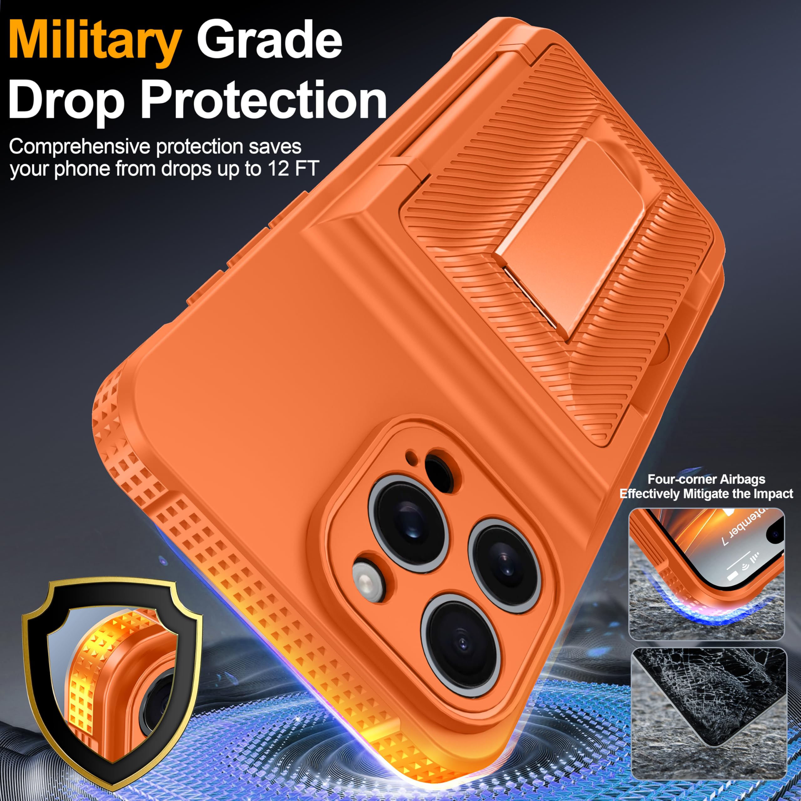 Oneagle Wallet for iPhone 16 Pro Max Case with Card Holder (4-5 Cards) [RFID Blocking] [Privacy Screen Protector] Full Camera Protection & Kickstand, 15FT Shockproof Phone Case for iPhone 16 Pro Max