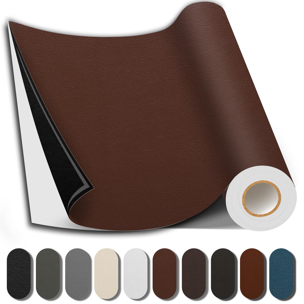 Shagoom Leather Repair Patch, Repair Patch Self Adhesive Waterproof, DIY Large Vinyl Patches for Couches, Furniture, Kitchen Cabinets, Wall （Beige, 3.5X79 Inch）