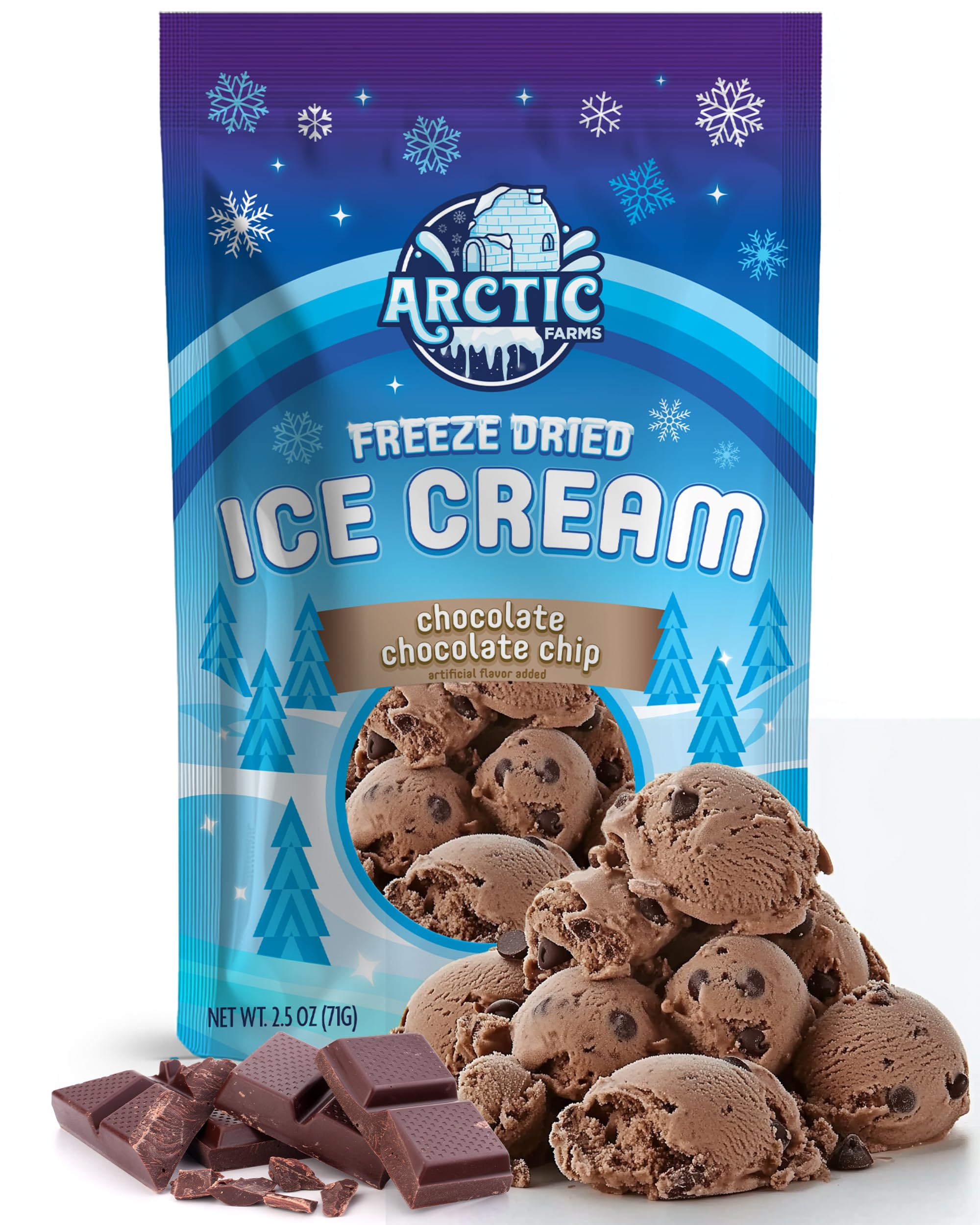 Arctic Farms Freeze Dried Ice Cream Bits Bagged and Boxed - Does Not Melt (1lb, S'mores)