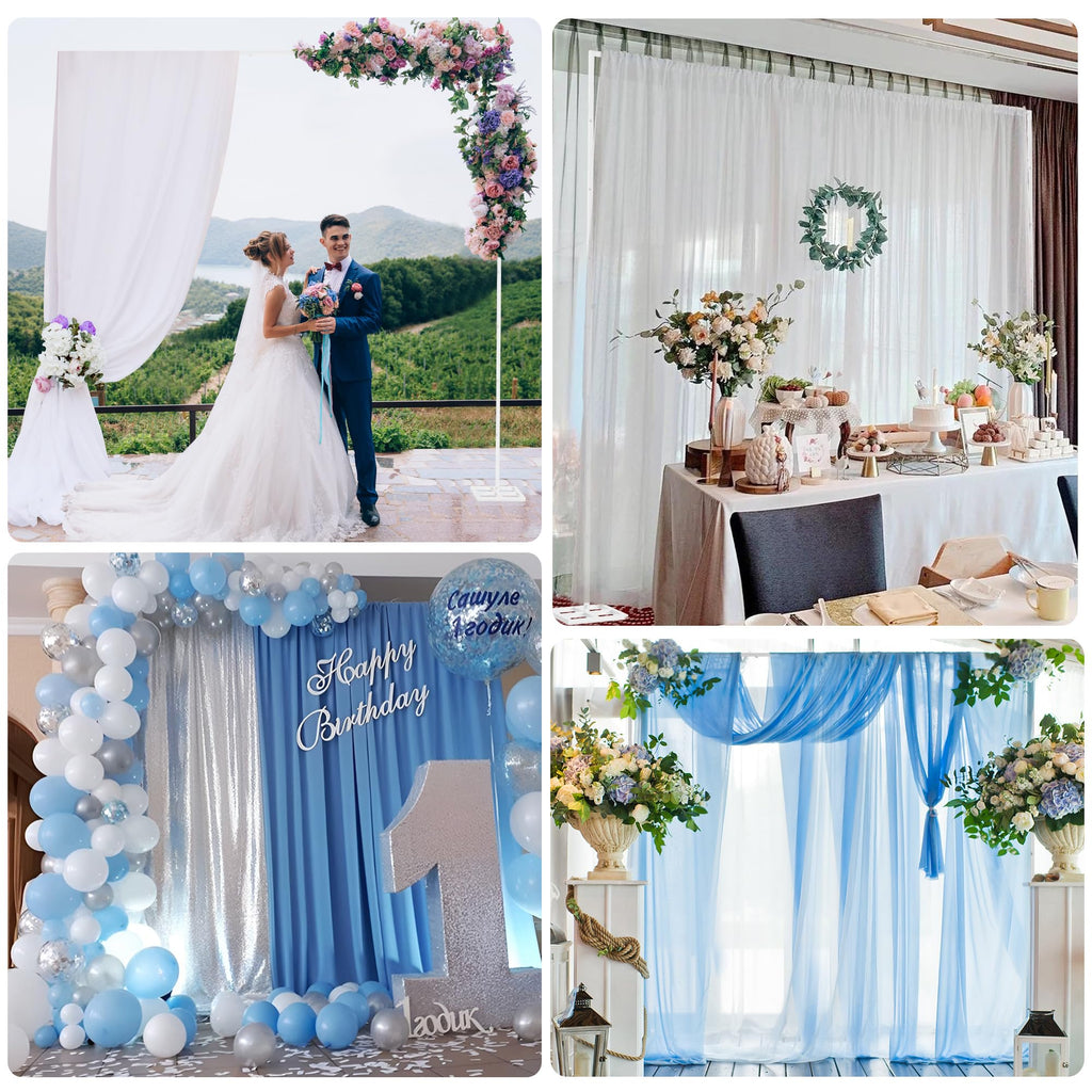Fomcet 10FT x 10FT Backdrop Stand Heavy Duty with Base, Black Portable Adjustable Pipe and Drape Backdrop Stand Kit, Square Metal Arch Party Frame for Wedding Birthday Parties Banquet Decorations