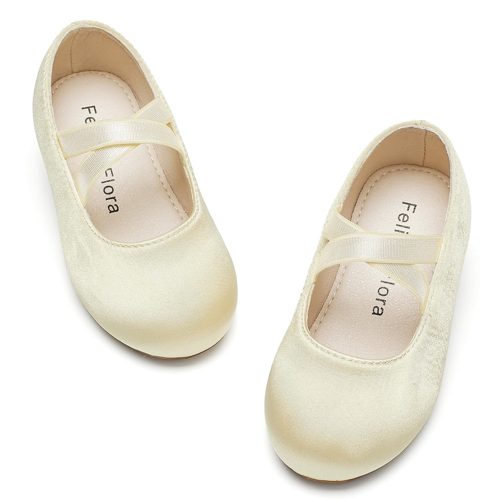 Felix & Flora Toddler Girl Dress Shoes - Flower Girl Ballet Mary Jane Flats Party School Wedding