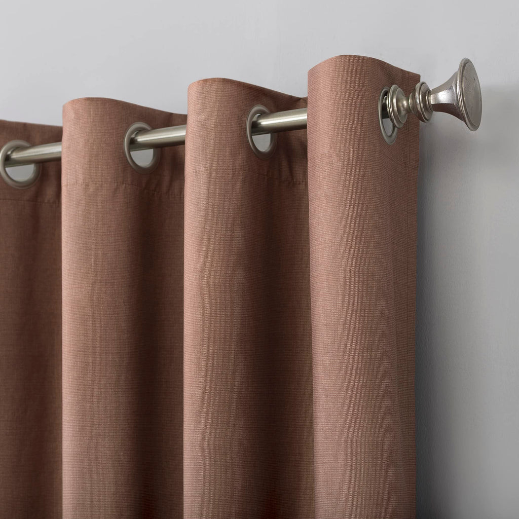 Sun Zero Columbia Thermal Insulated 100% Blackout Grommet Curtain Single Panel, 50" x 63", Cedar Orange