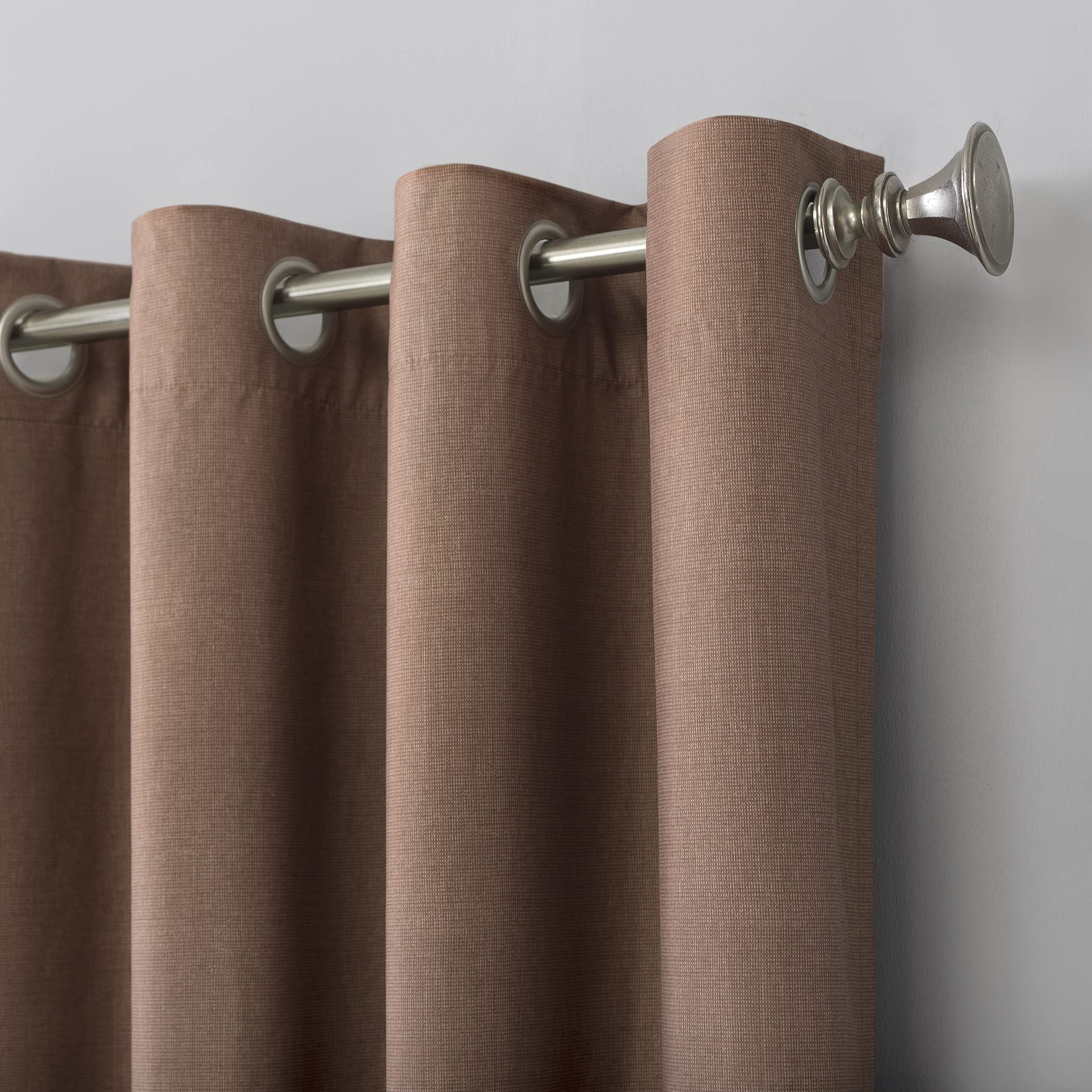 Sun Zero Columbia Thermal Insulated 100% Blackout Grommet Curtain Single Panel, 50" x 63", Cedar Orange