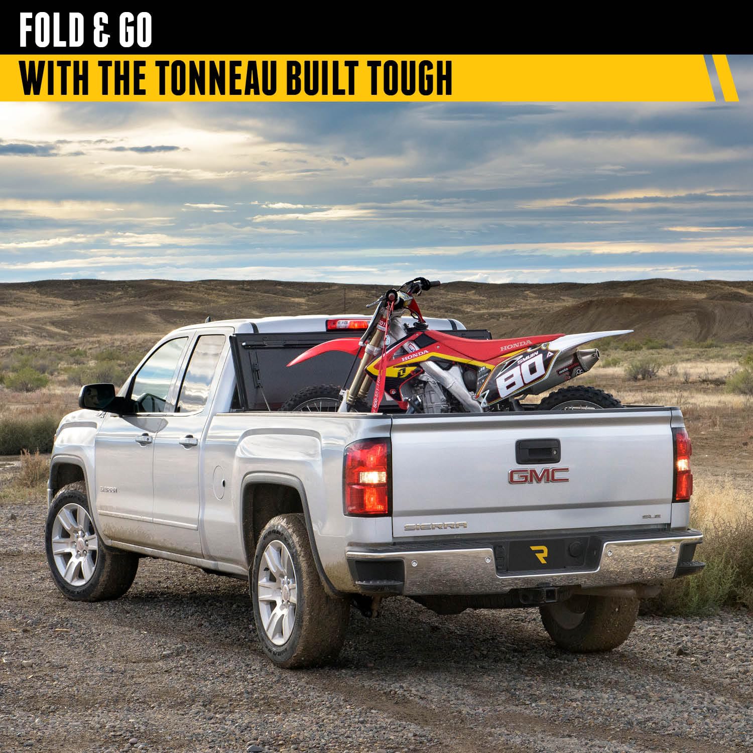 RealTruck BAK BAKFlip F1 Hard Folding Truck Bed Tonneau Cover | 772133 | Fits 2020-2026 Chevy/GMC Silverado/Sierra 2500/3500HD 6' 10" Bed (82.2")