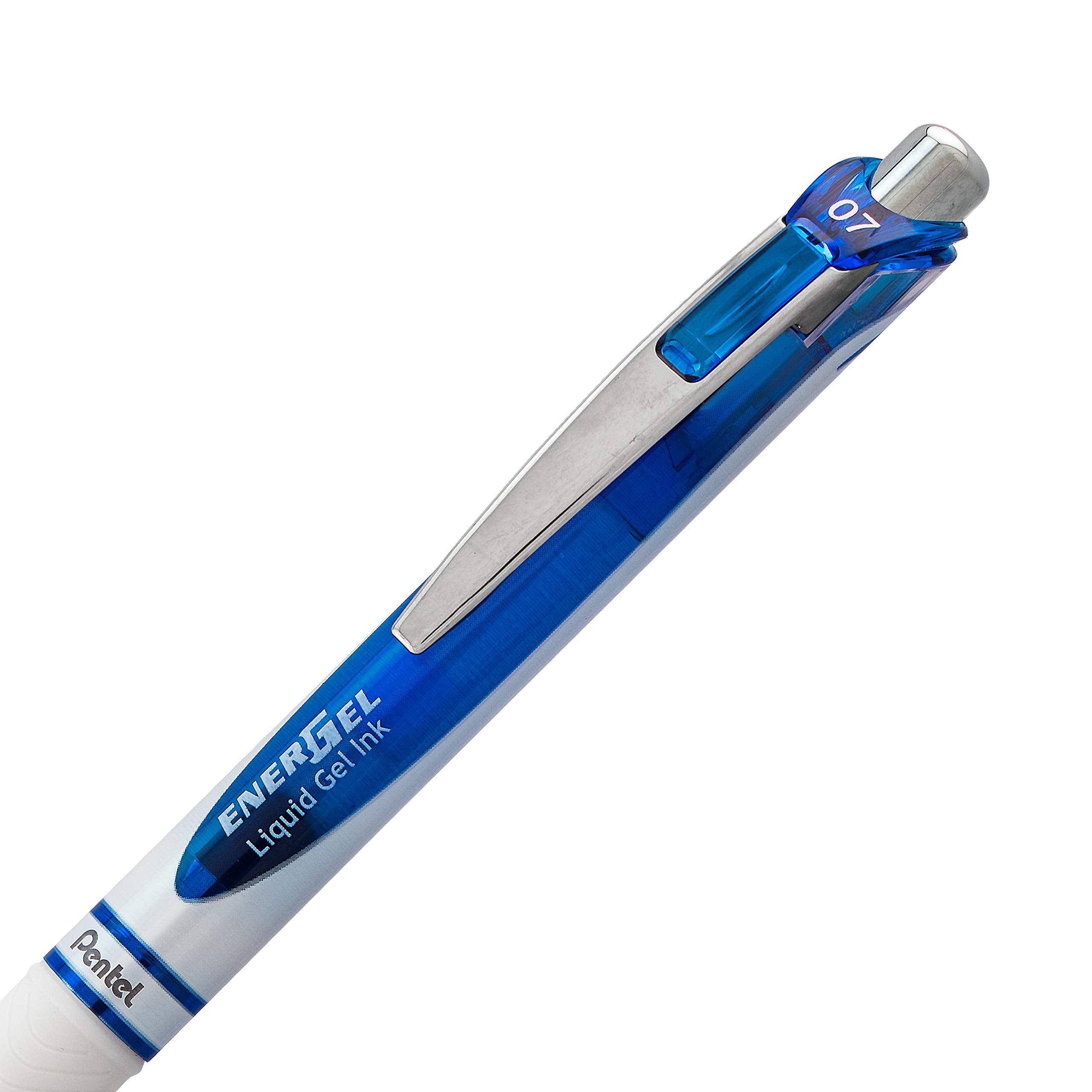 Pentel EnerGel Pearl RTX Retractable Liquid Gel Pen, (0.7mm), Medium Line, Needle Tip, Black Ink, Pack of 2 (BLN77WBP2A)