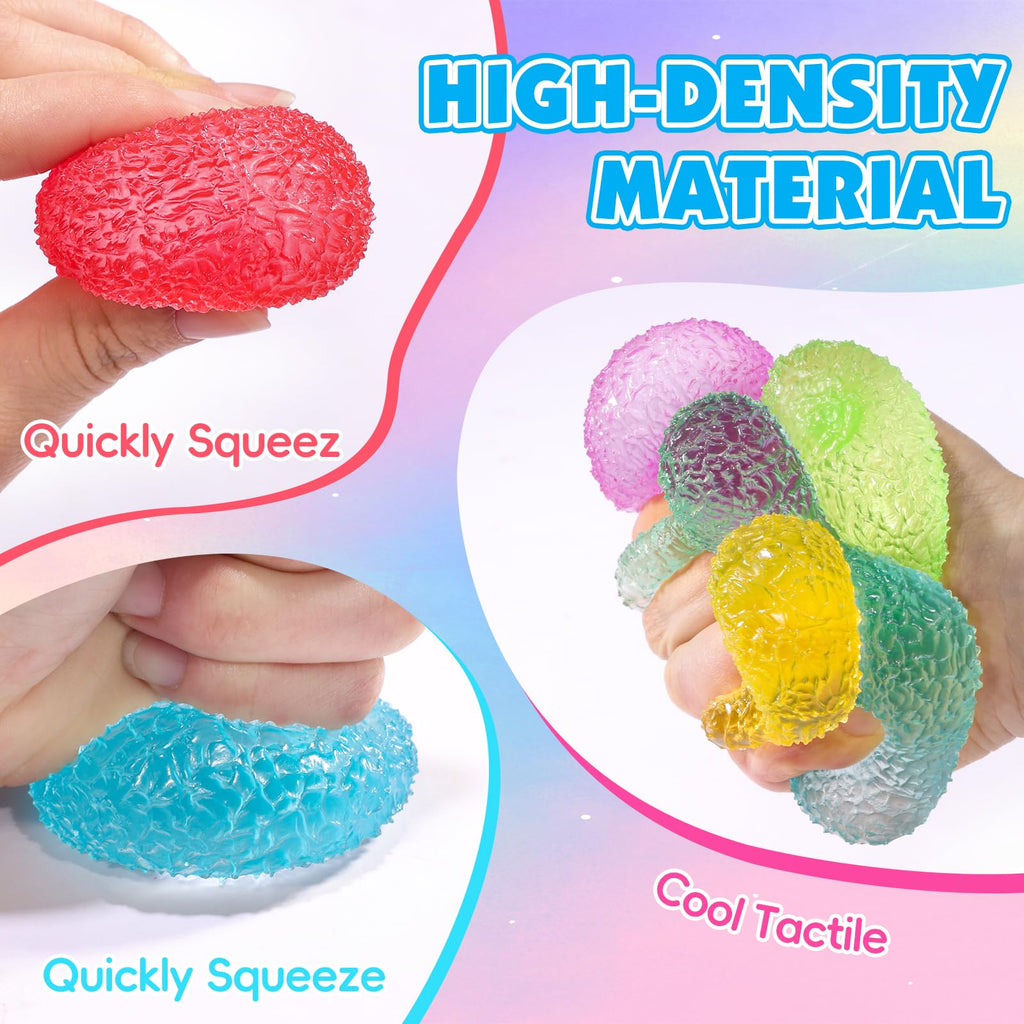 24 Pack Slow Rising Ice Cube Squishy Stress Balls，Stress Cube for Adults Kids , Bulk Taba Squish Fidget Toys, Square Squeeze Toy for Classroom Prizes, Mini Nice Cube Squishy for Party Favors