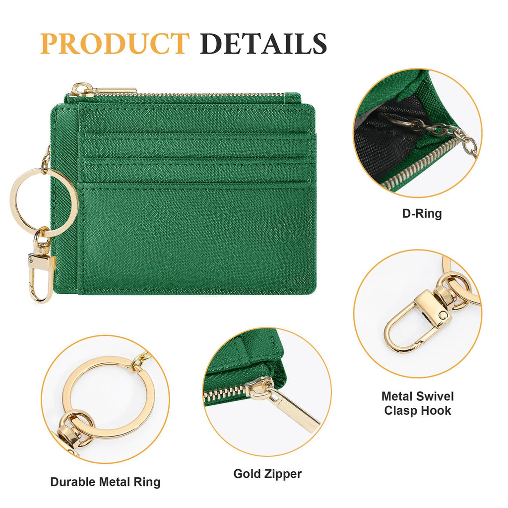 Sodsay Card Case Slim Front Pocket Wallet for Women Credit Card Holder with Keychain | Slim, Credit Card Holder, Front Pocket, with Keychain | Slim