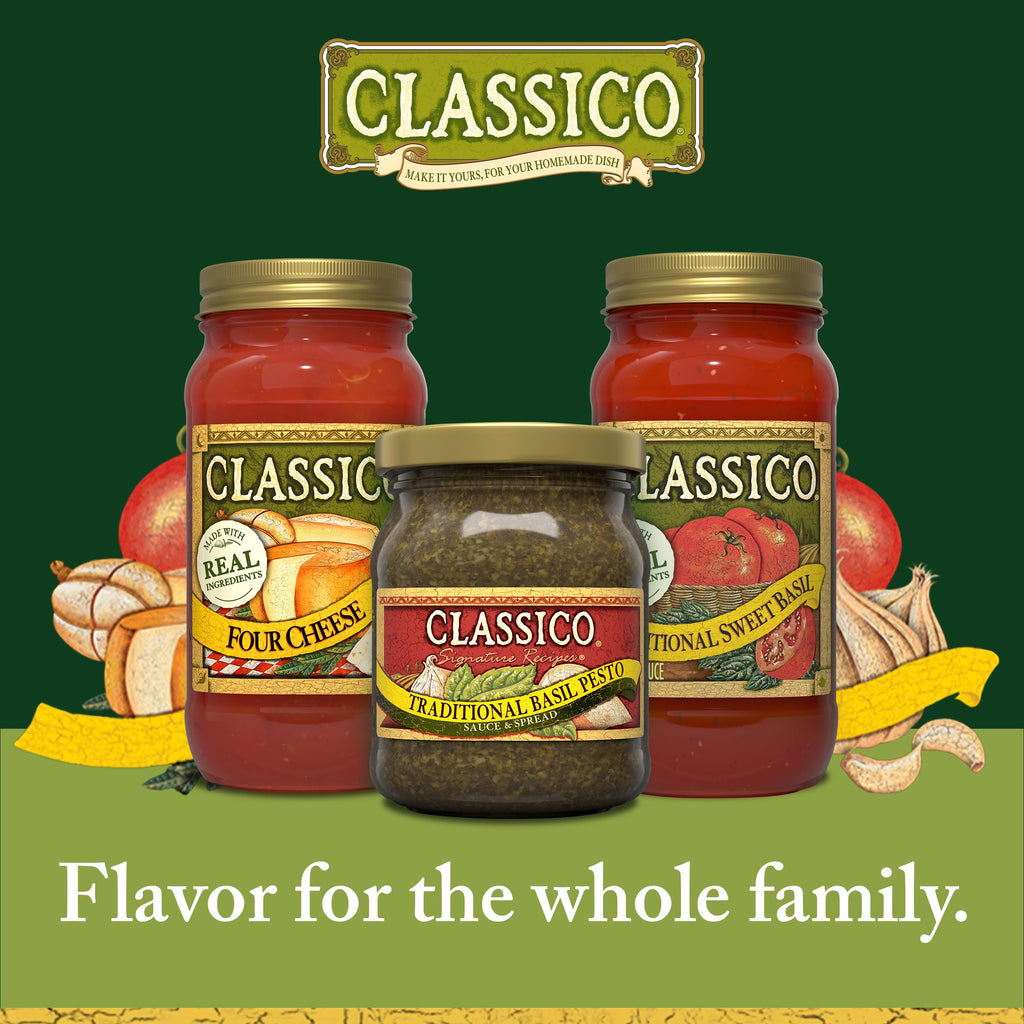 Classico Signature Recipes Traditional Basil Pesto Sauce & Spread, 8.1 oz Jar