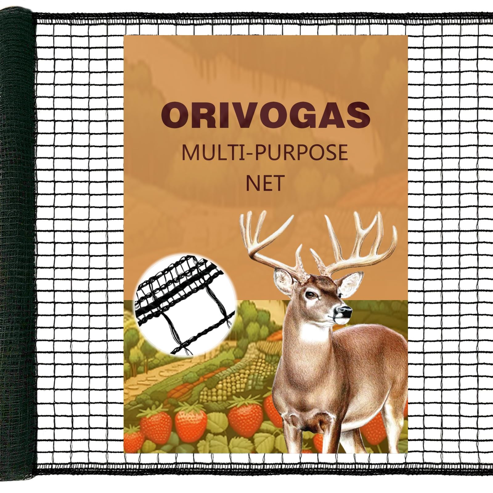 Plastic Mesh Fence Deer Fencing 4x25ft,Reinforced Edges,55gsm Heavy Duty Temporary Fence,Ideal for Garden Netting,Animal Barrier,Safety Netting, Fruit Plant Protection, Black