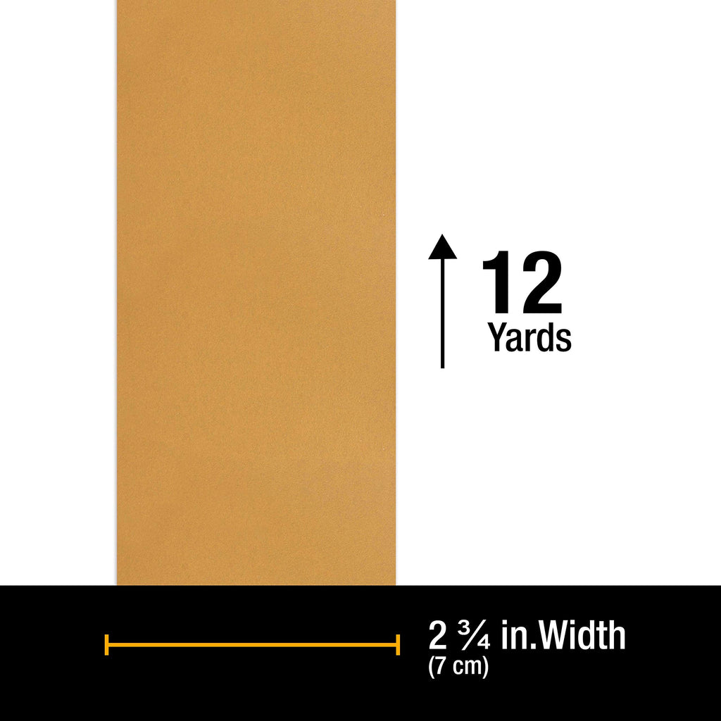 Dura-Gold Premium - 40 Grit Gold - Hook & Loop Backing Longboard Continuous Sandpaper Roll, 2-3/4" Wide, 12 Yards Long - For Automotive & Woodworking Air File Long Board Sanders, Hand Sanding Blocks