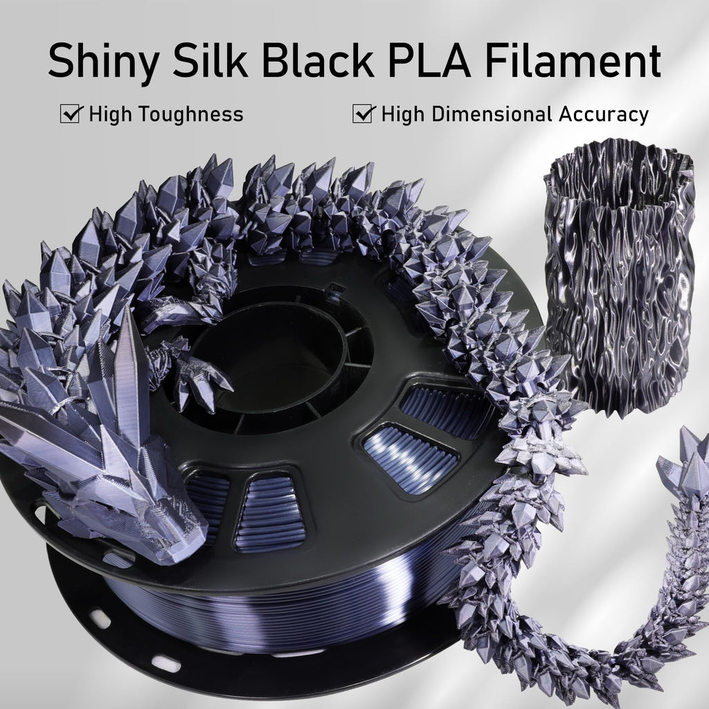 1.75mm PLA 3D Printer Filament Bundle: Glow in Dark Green/Blue/Purple/Rainbow, One Spool Clear Multi Colored, Each Spool 250g, Total 1.25Kg 3D Printing Material, 250g x 5 Spools Glow in Dark PLA
