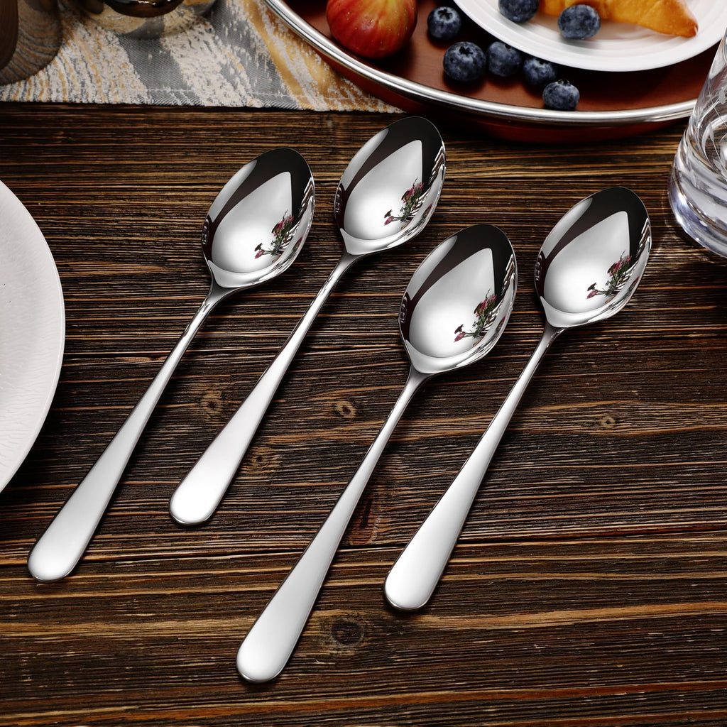 KEAWELL Premium Louise Spoons Set, Set of 4, 18/10 Stainless Steel, Exceptional mirror finish, Dishwasher Safe (5.6" Small Spoon)