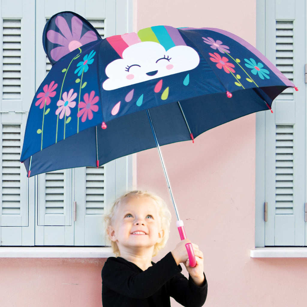 Stephen Joseph, 3D Pop Up Kids Umbrella, Cute Animals & Toddler Rain Umbrella Lightweight Easy Grip Handle for Boys Girls Ages 3-8