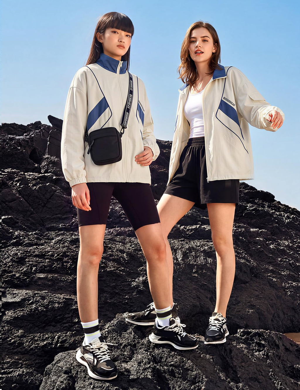 Wyeysyt Women Windbreaker Jacket Y2k Varsity Jackets Oversized Vintage 90s Jacket
