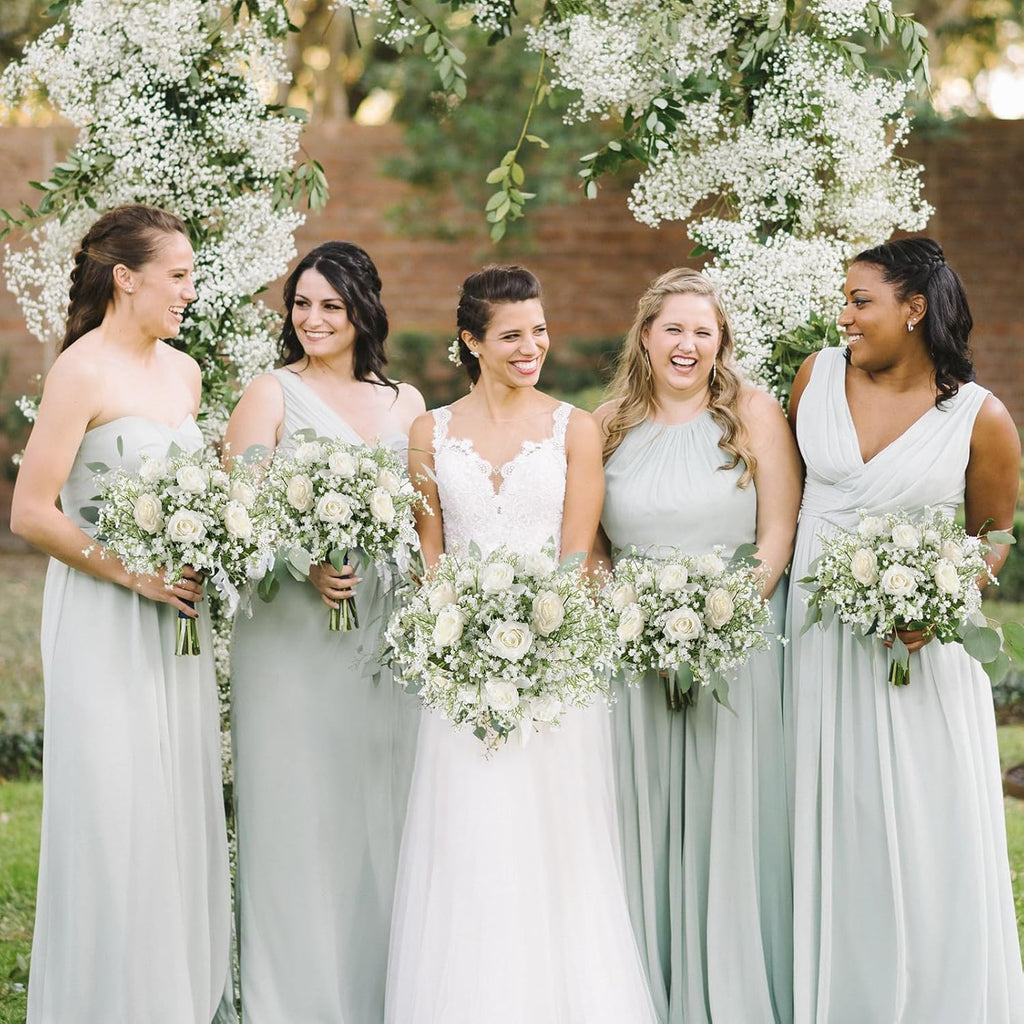 15 PCS Babys Breath Artificial Flowers Fake Babys Breath Flowers Artificial Bulk Blue Gypsophila Bouquets Real Touch Faux Flowers for Wedding Floral Arrangement Party Home Decoration