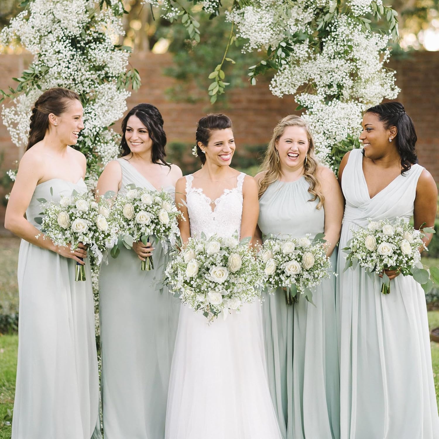 15 PCS Babys Breath Artificial Flowers Fake Babys Breath Flowers Artificial Bulk Blue Gypsophila Bouquets Real Touch Faux Flowers for Wedding Floral Arrangement Party Home Decoration