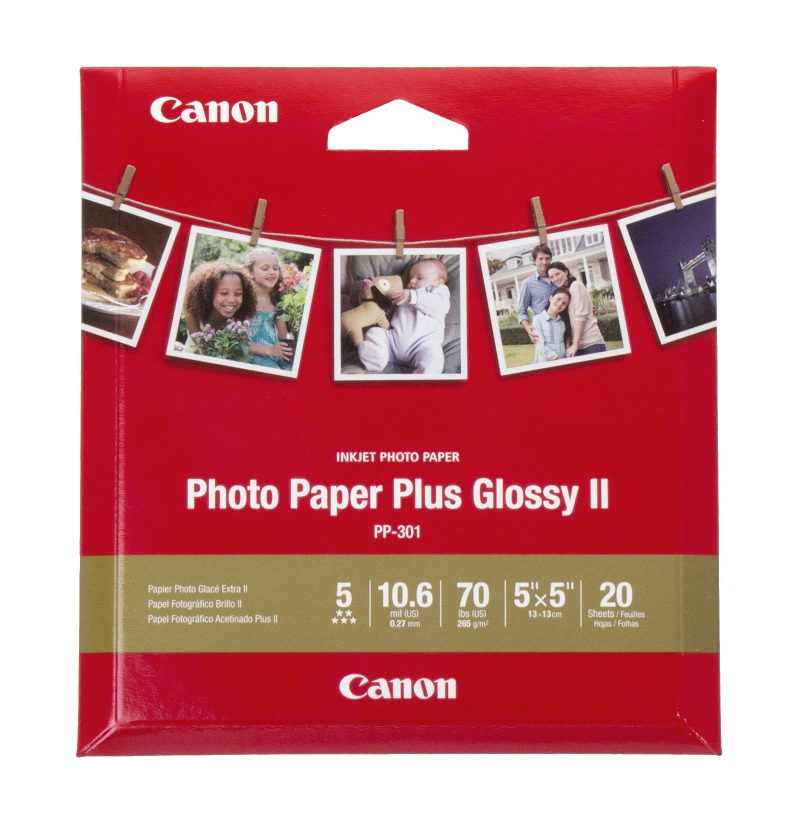 Canon Glossy Photo Paper Plus II, 4"x6"(50 Sheets)